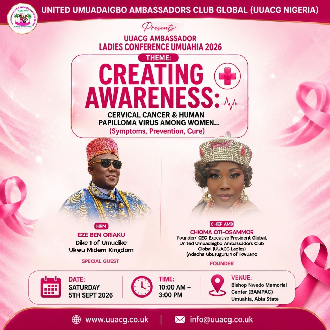 Her Excellency Mrs. Priscilla Chidinma Otti - Special Guest of Honour at UUACG Ambassador Ladies Conference Umuahia 2026