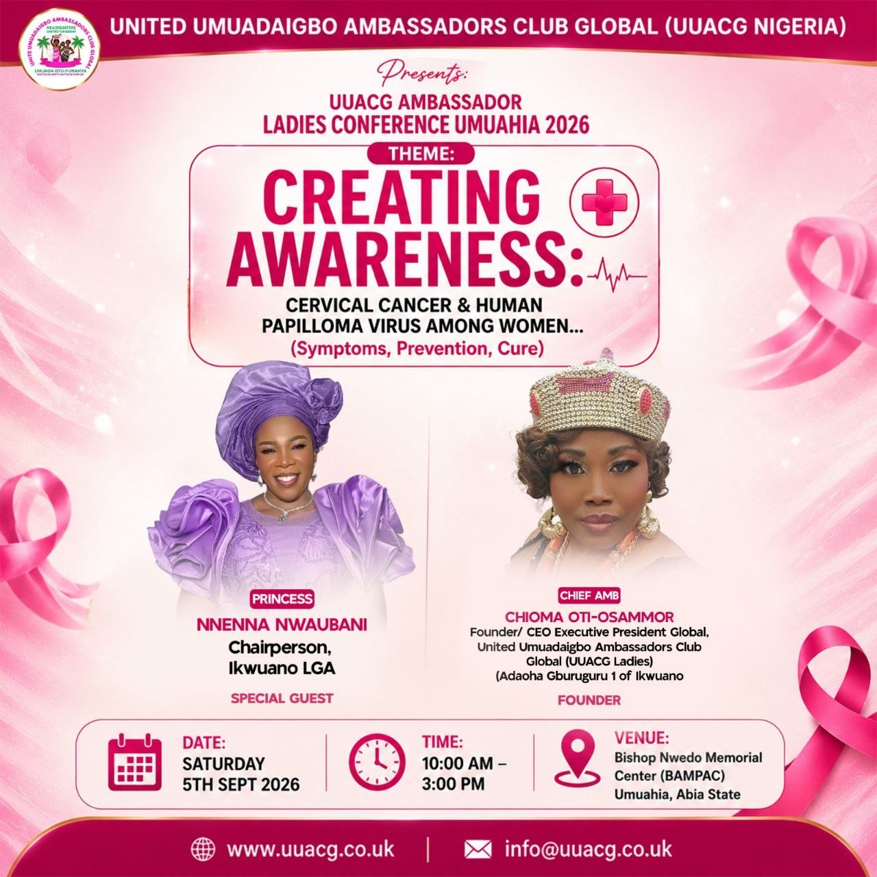 Princess Nnenna Nwaubani, Chairperson Ikwuano LGA, Special Guest at the UUACG Ambassador Ladies Conference Umuahia 2026